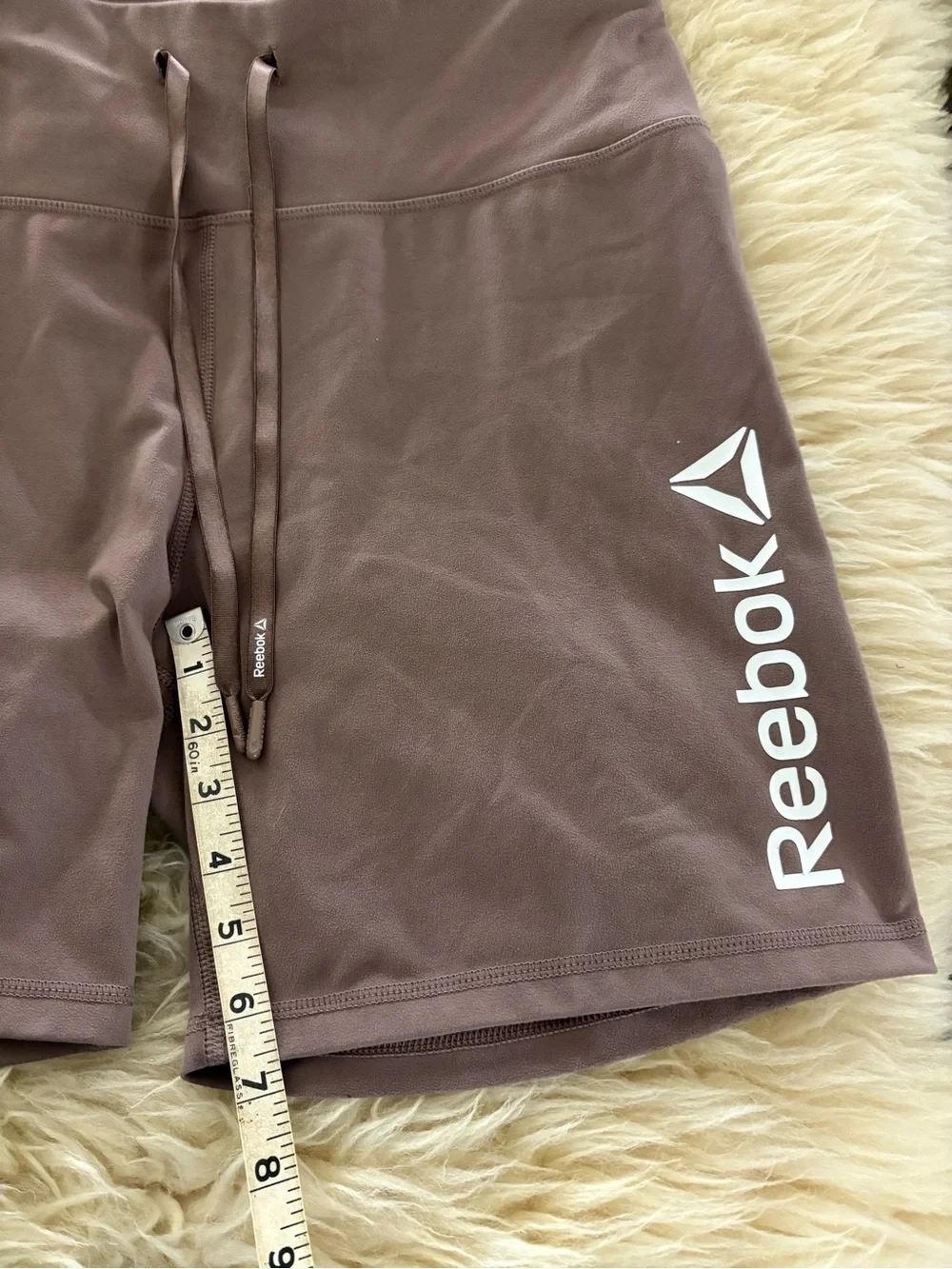 Reebok Light Mauve High Rise Bike Jogging Shorts